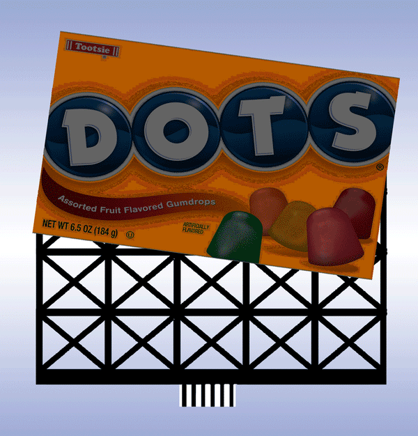 Miller Engineering 887001 Dots Candy Large Animated Neon Billboard