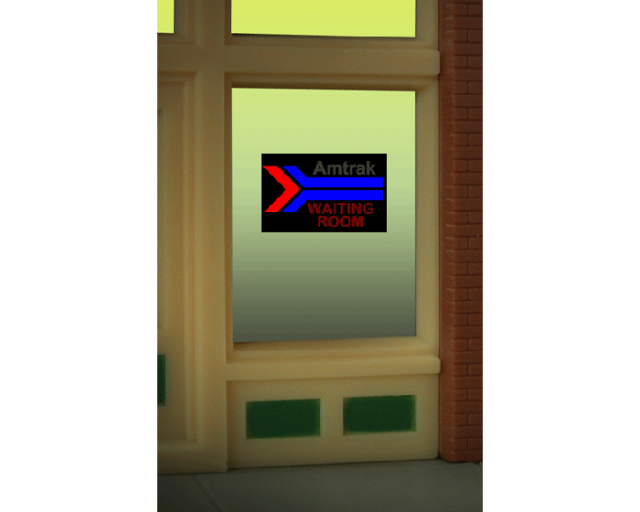 Miller Engineering 8900 Amtrak (Pointless Arrow) Waiting Room Flashing Neon Window Sign