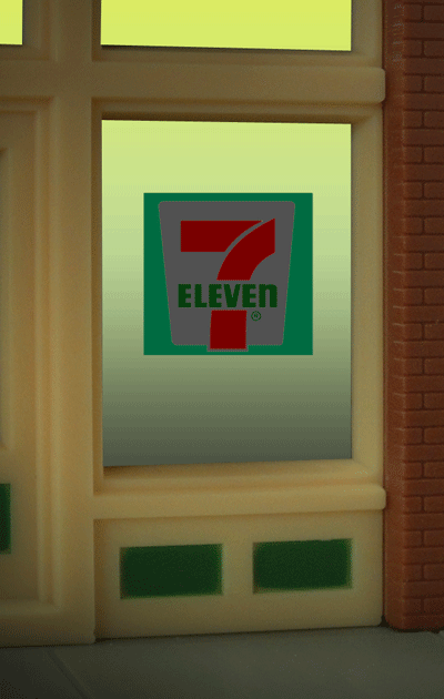 Miller Engineering 8910 7 Eleven Flashing Neon Window Sign