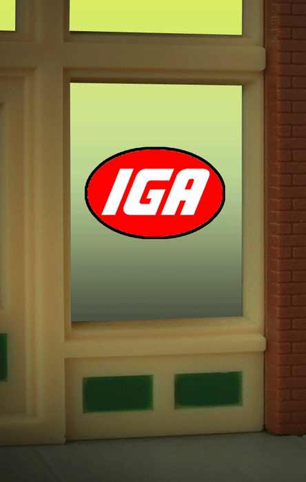 Miller Engineering 8915 IGA Grocery Flashing Neon Window Sign
