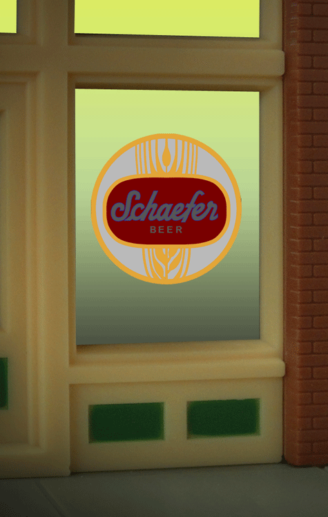 Miller Engineering 8925 Schaefer Beer Flashing Neon Window Sign
