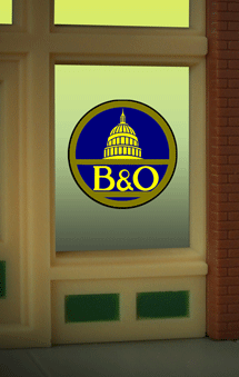 Miller Engineering 9060 Baltimore & Ohio B&O Flashing Neon Window Sign