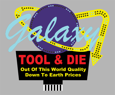 Miller Engineering 9081 Galaxy Tool & Die Animated Neon Billboard