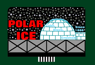 Miller Engineering 9681 Polar Ice Large Animated Neon Billboard
