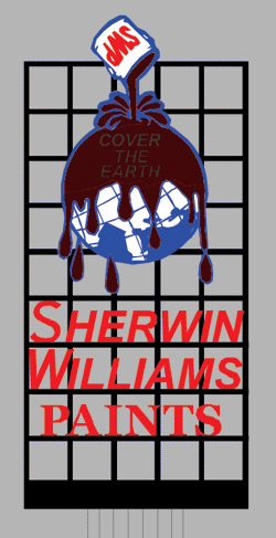 Miller Engineering 9981 Sherwin Williams Cover The Earth Large Animated Neon Billboard
