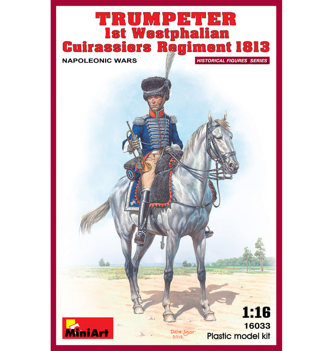 MiniArt 16033 1/16 Trumpeter 1st Westphalian Cuirassiers Regiment 1813 (Napoleonic Wars) Figure Model Kit