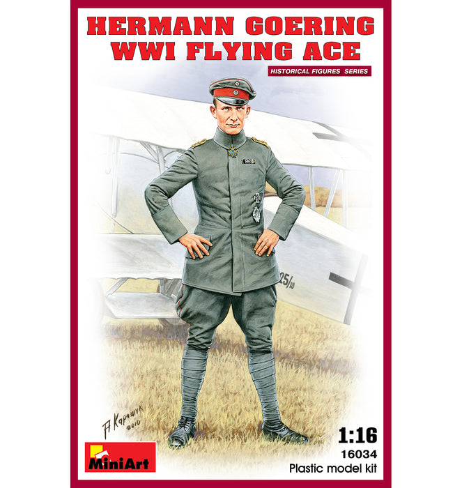 MiniArt 16034 1/16 Herman Goering (WWI Flying Ace) Figure Model Kit
