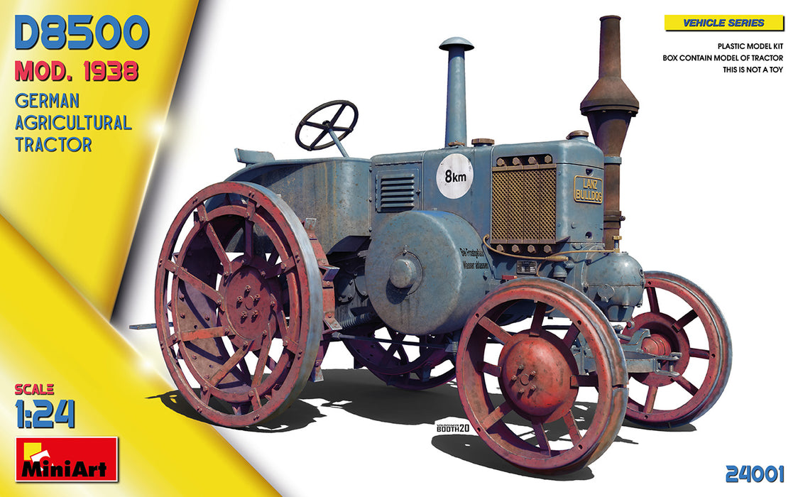 MiniArt 24001 1/24 German D8500 Mod. 1938 Agricultural Tractor Model Kit