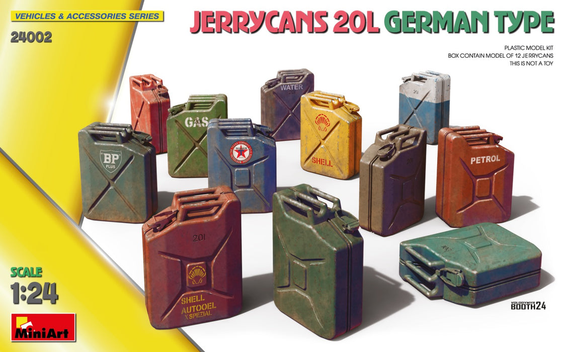 MiniArt 24002 1/24 Jerry Cans 20L German Type Set Model Kit