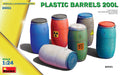 MiniArt 24011 1/24 Plastic 200L Barrels Set Model Kit