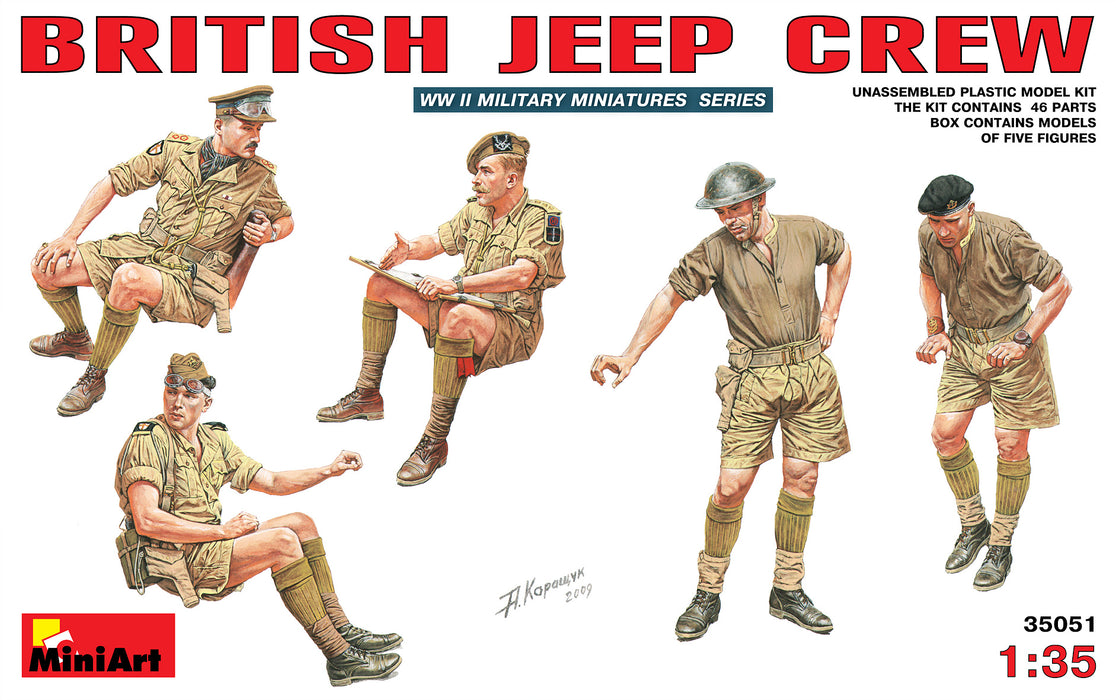 MiniArt 35051 1/35 British Jeep Crew Figures Model Kit