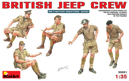 MiniArt 35051 1/35 British Jeep Crew Figures Model Kit