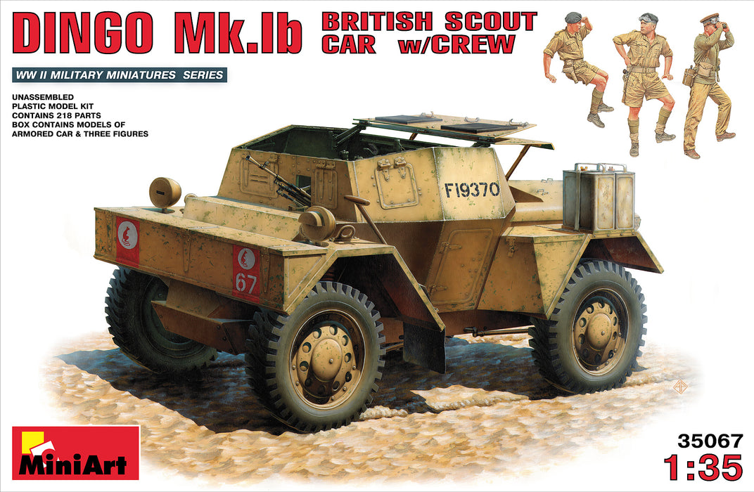 MiniArt 35067 1/35 Dingo Mk.1b British Scout Car with Crew Model Kit