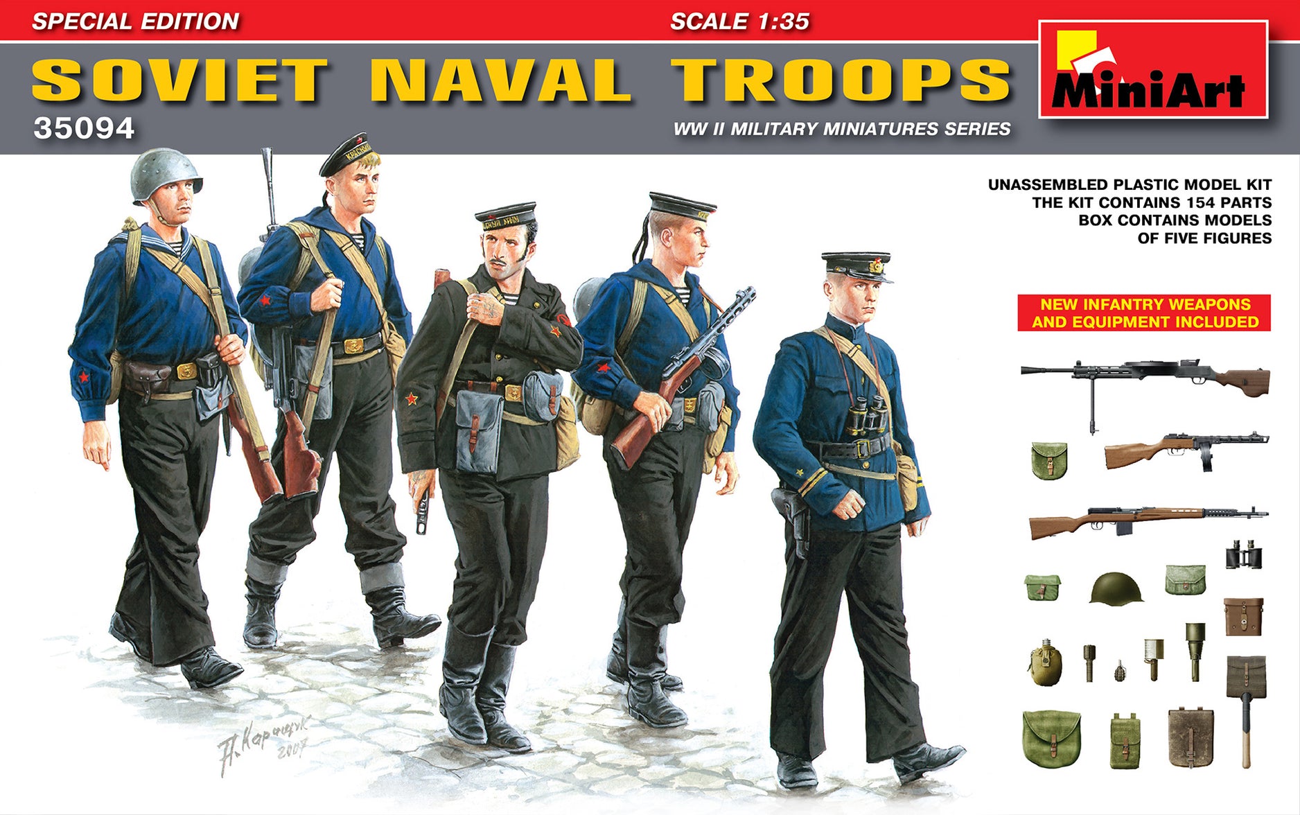Miniart 1/35 Mini Art 35094 1:35 Figurines De Soldats De La Marine Soviétique (5) SE WW2 - Reproduction Fidèle, Modèle Réduit, Kit Plastique, Bricolage, Hobby, Collage, Kit Modèle, à Assembler, Non Peint Maquette 1/35 - 12