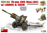 MiniArt 35129 1/35 USV-BR 76mm Gun Mod. 1941 with Crew Figures Model Kit