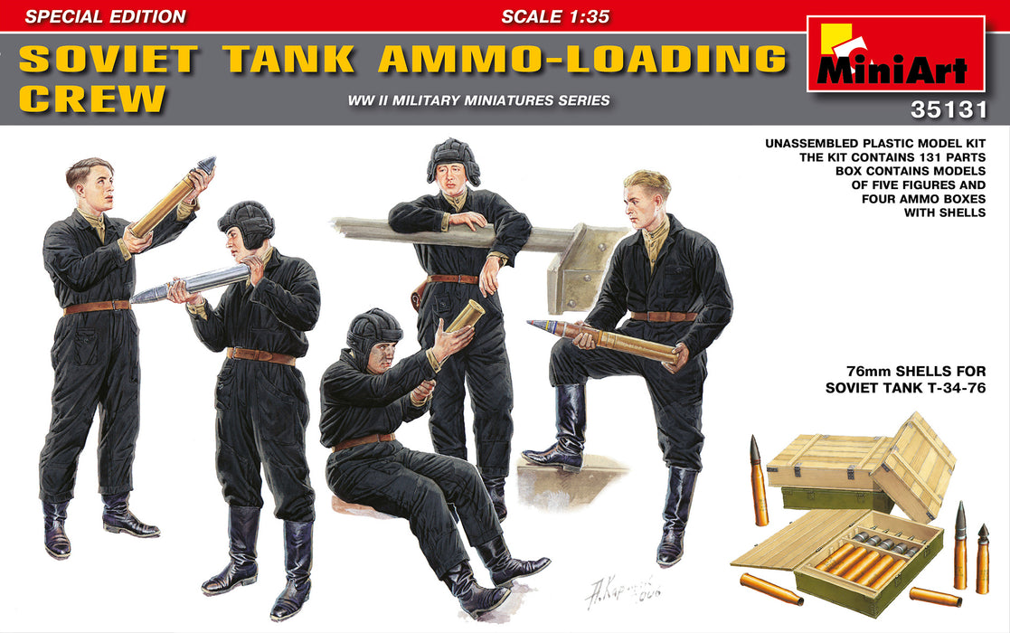 MiniArt 35131 1/35 Soviet Tank Ammo-Loading Crew Figures Model Kit