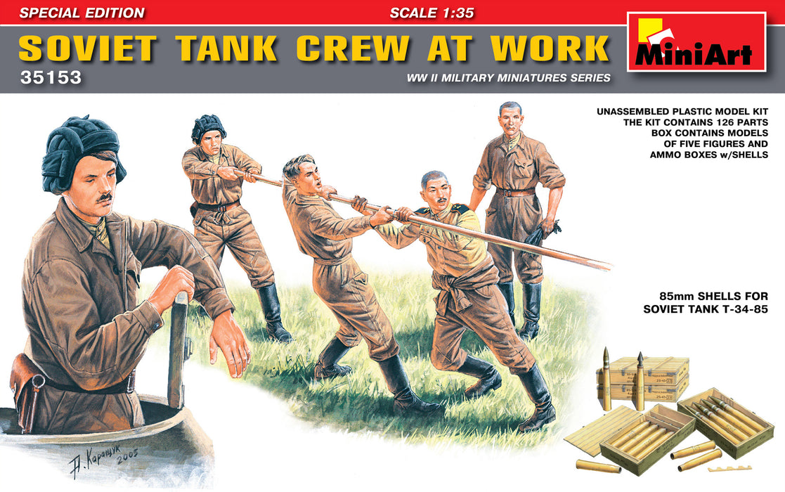 MiniArt 35153 1/35 Soviet Tank Crew at Work Figures Model Kit