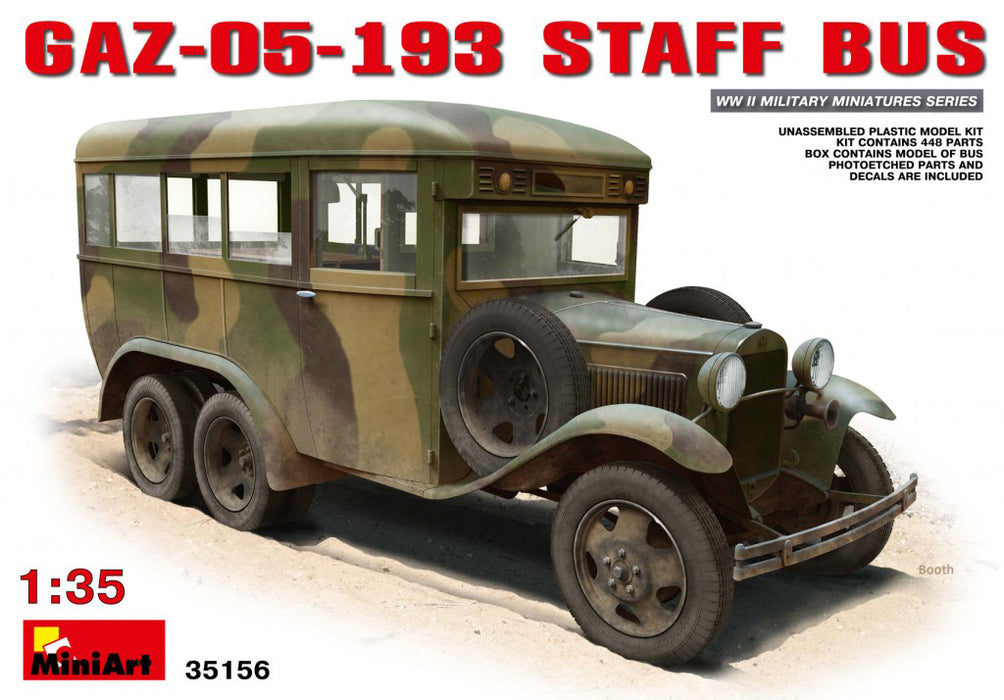 MiniArt 35156 1/35 Soviet GAZ-05-193 Staff Bus Model Kit