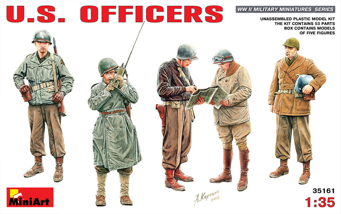 MiniArt 35161 1/35 WWII U.S. Army Officers Figures Model Kit