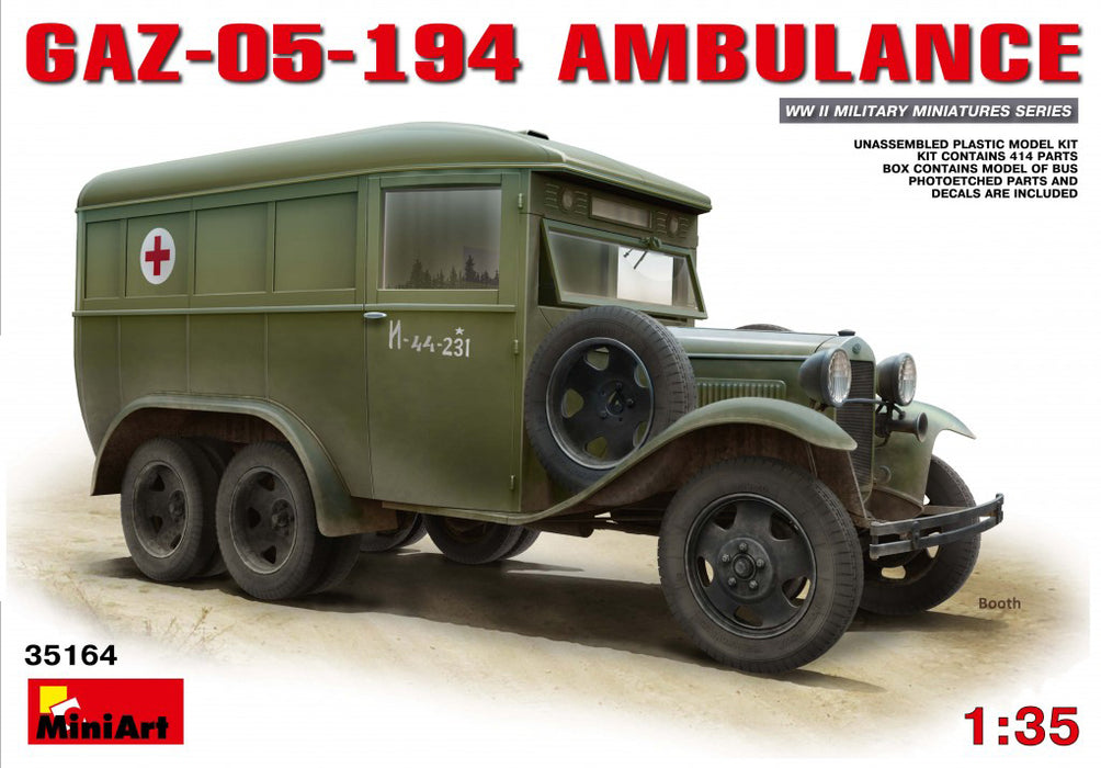MiniArt 35164 1/35 Soviet GAZ-05-194 Ambulance Model Kit