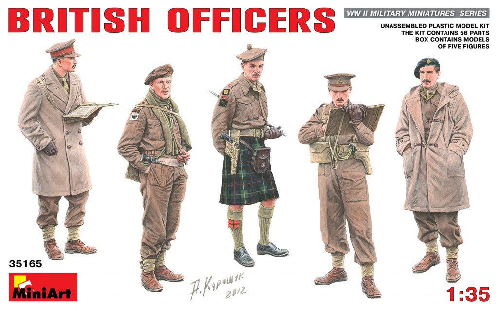 MiniArt 35165 1/35 WWII British Officers Figures Model Kit