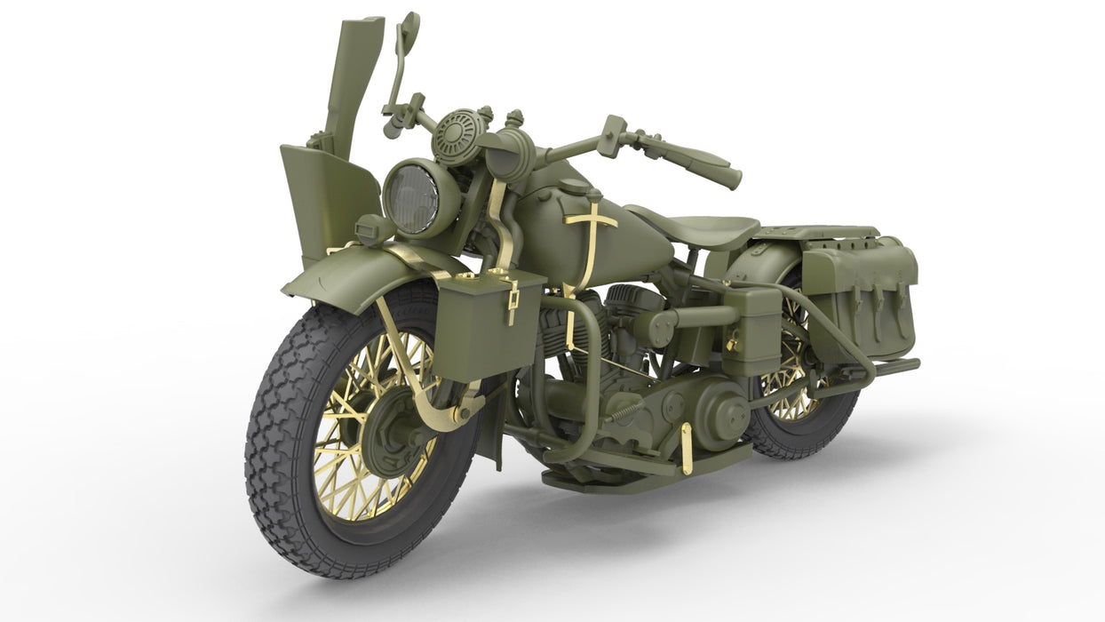 MiniArt 35168 1/35 U.S. Military Policeman Figure with Motorcycle Model Kit