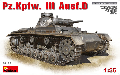 MiniArt 35169 1/35 German Pz.Kpfw. III Ausf.D Tank Model Kit