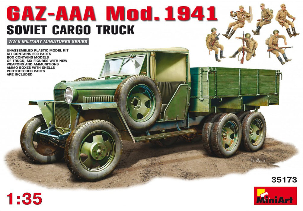 MiniArt 35173 1/35 GAZ-AAA Cargo Truck 1941 with Figures Model Kit
