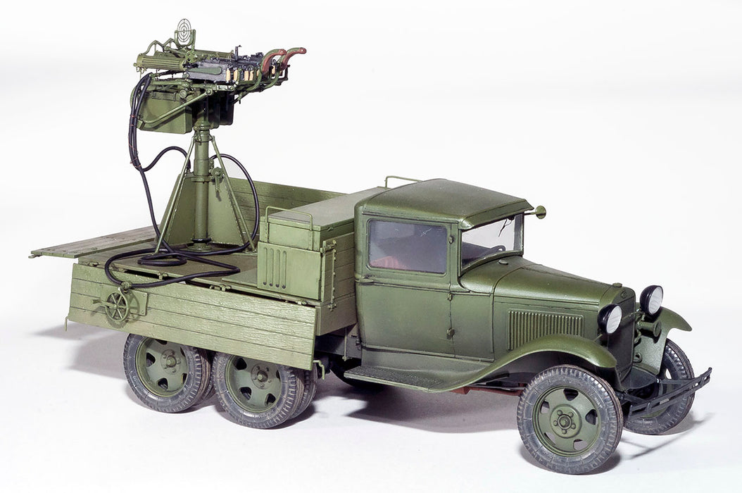 MiniArt 35177 1/35 GAZ-AAA Cargo Truck with Quad M4 Maxim Model Kit