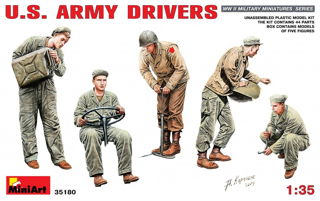 MiniArt 35180 1/35 U.S. Army Drivers Figures Model Kit
