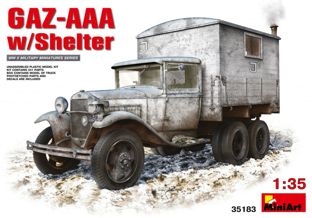 MiniArt 35183 1/35 GAZ-AAA Cargo Truck with Shelter Model Kit