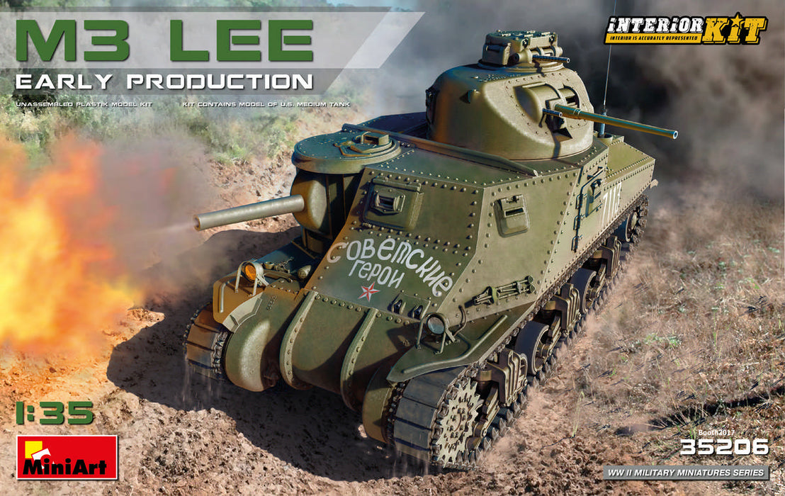 MiniArt 35206 1/35 M3 Lee Early Production Tank with Interior Model Kit