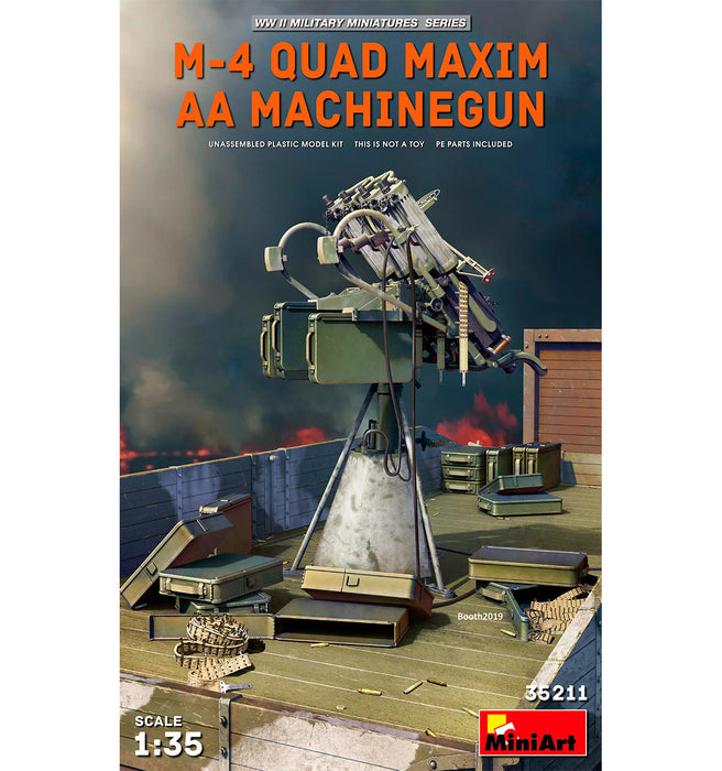MiniArt 35211 1/35 M4 Quad Maxim AA Machine Gun Model Kit