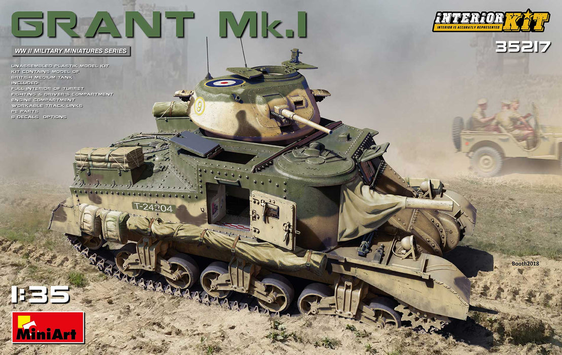 MiniArt 35217 1/35 M3 Grant Mk.I Tank with Interior Model Kit