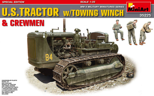MiniArt 35225 1/35 U.S. Tractor with Towing Winch and Crew Model Kit