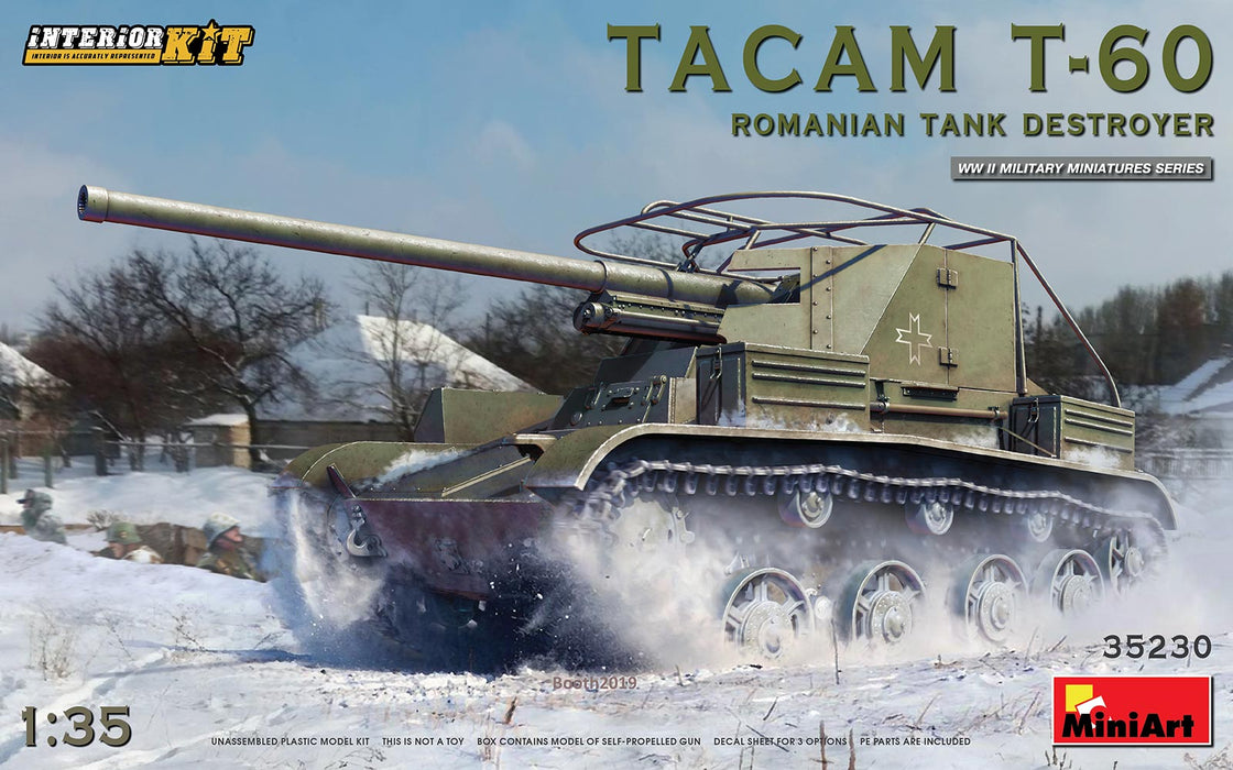 MiniArt 35230 1/35 TACAM T-60 Romanian Tank Destroyer with Interior Model Kit