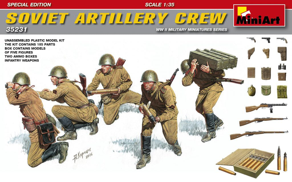 MiniArt 35231 1/35 WWII Soviet Artillery Crew (Special Edition) Figures Model Kit