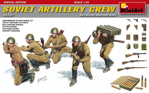MiniArt 35231 1/35 WWII Soviet Artillery Crew (Special Edition) Figures Model Kit