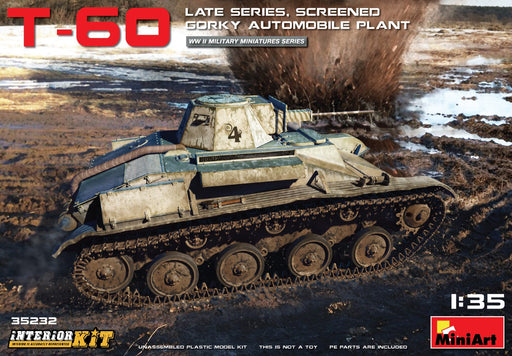 MiniArt 35232 1/35 T-60 Late Series Tank (Gorky Plant) with Interior Model Kit