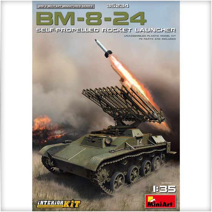 MiniArt 35234 1/35 BM-8-24 Self-Propelled Rocket Launcher with Interior Model Kit