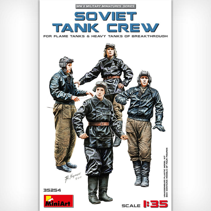 MiniArt 35254 1/35 Soviet Tank Crew (for Flame Tanks & Heavy Tanks) Figures Model Kit