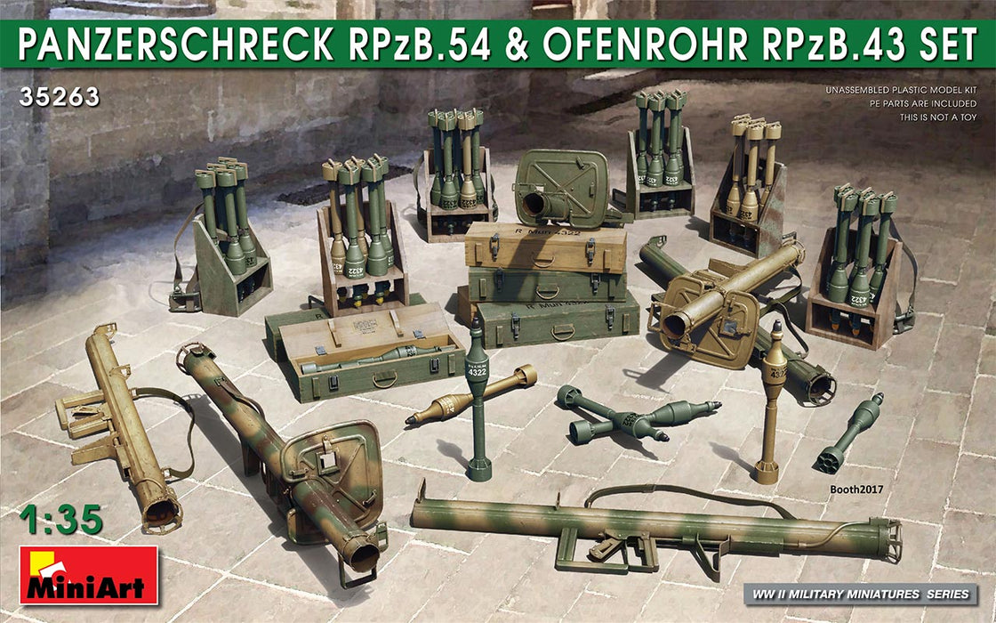 MiniArt 35263 1/35 Panzerschreck RPzB.54 and Ofenrohr RPzB.43 Rocket Launcher Set Model Kit