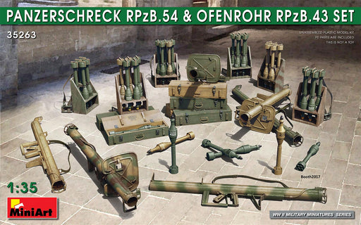 MiniArt 35263 1/35 Panzerschreck RPzB.54 and Ofenrohr RPzB.43 Rocket Launcher Set Model Kit