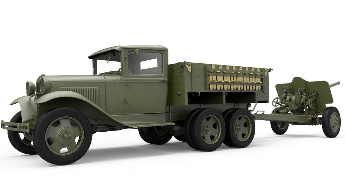 MiniArt 35272 1/35 WWII Soviet 2T 6x4 Truck and 76mm USV-BR Gun Model Kit