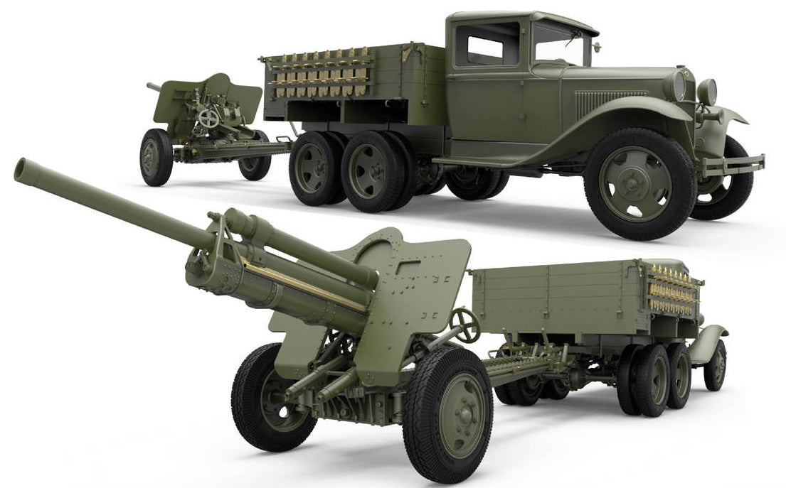 MiniArt 35272 1/35 WWII Soviet 2T 6x4 Truck and 76mm USV-BR Gun Model Kit