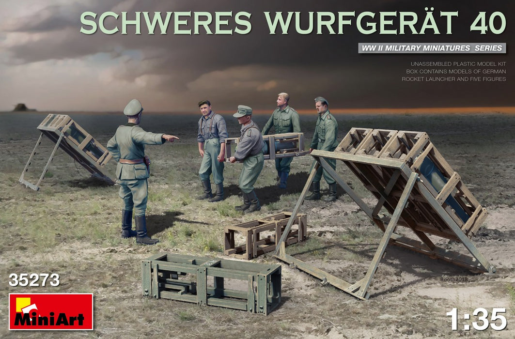 MiniArt 35273 1/35 WWII German Schweres Wurfgerat Rocket Launcher and Figures Model Kit