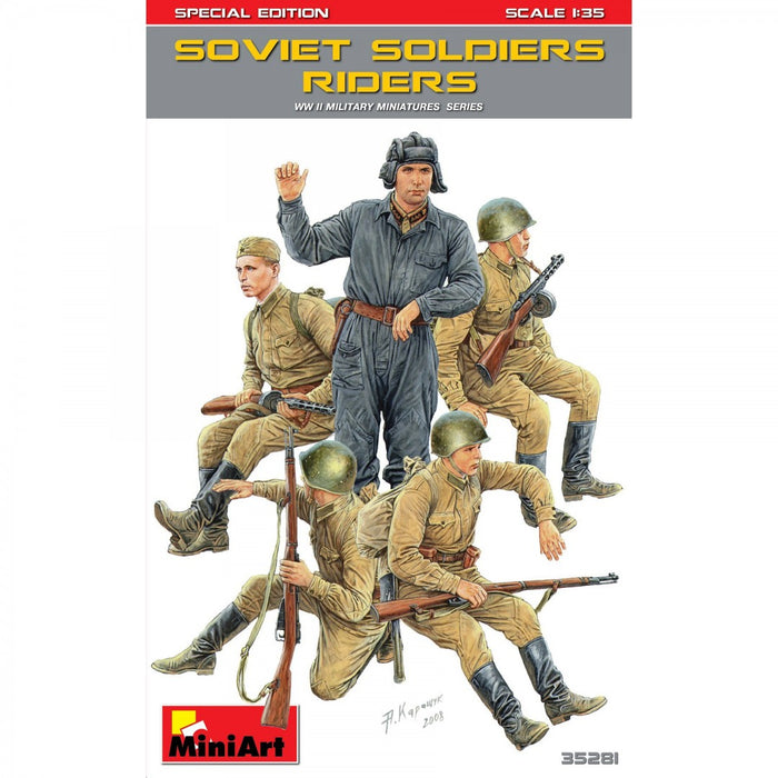 MiniArt 35281 1/35 Soviet Soldiers Riders (Special Edition) Figures Model Kit