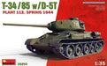 MiniArt 35293 1/35 T-34/85 w/D-5T Plant 112 1944 Model Tank Kit