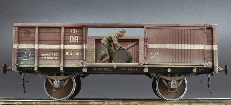 MiniArt 35296 1/35 WWII Railway Gondola 16.5 18ton Plastic Model Kit