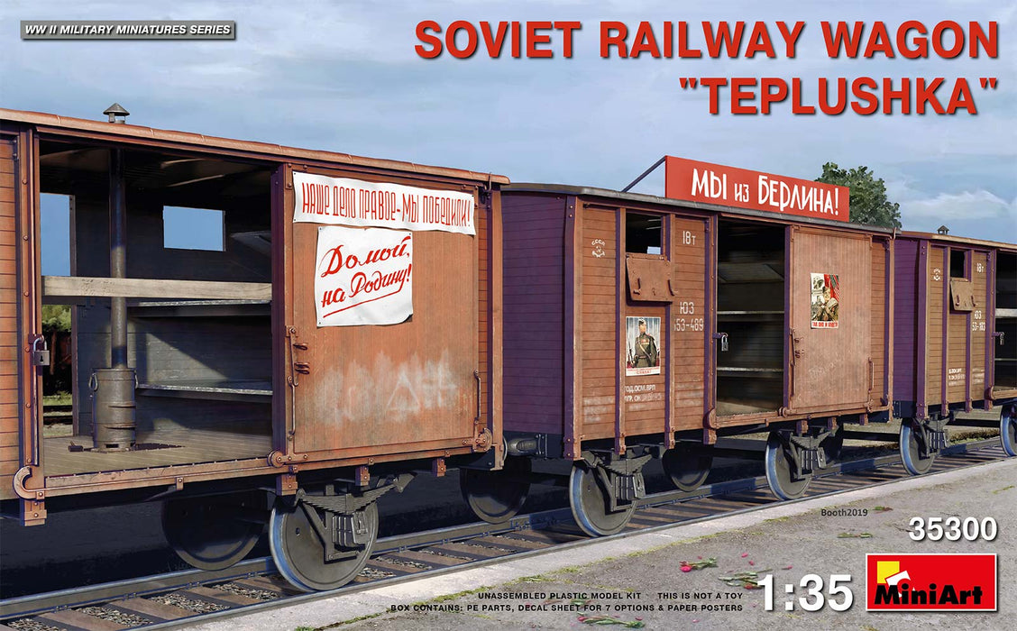 MiniArt 35300 1/35 Soviet Railway Wagon "Teplushka" Plastic Model Kit